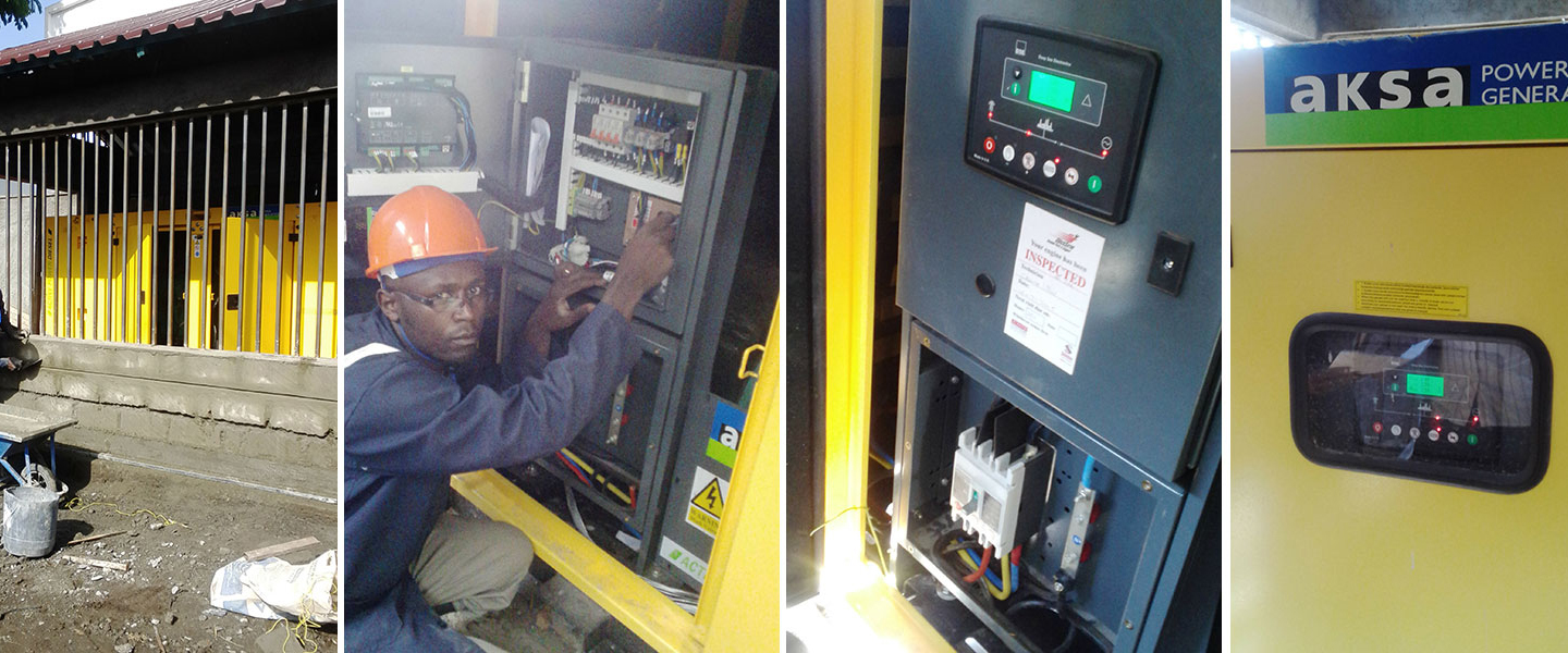 We install power generators to cater for power blackouts
